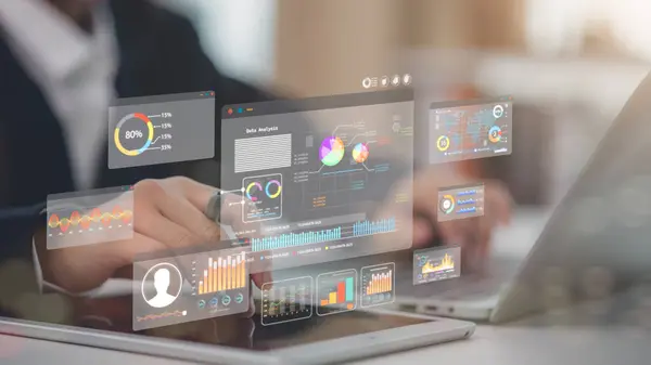 Dashboard de analítica de datos con visualizaciones de KPIs